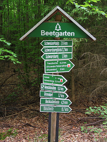 viele ausgeschilderte Wanderwege in der Umgebung von Schwarzburg